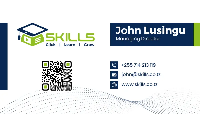 Skills Business Card Back